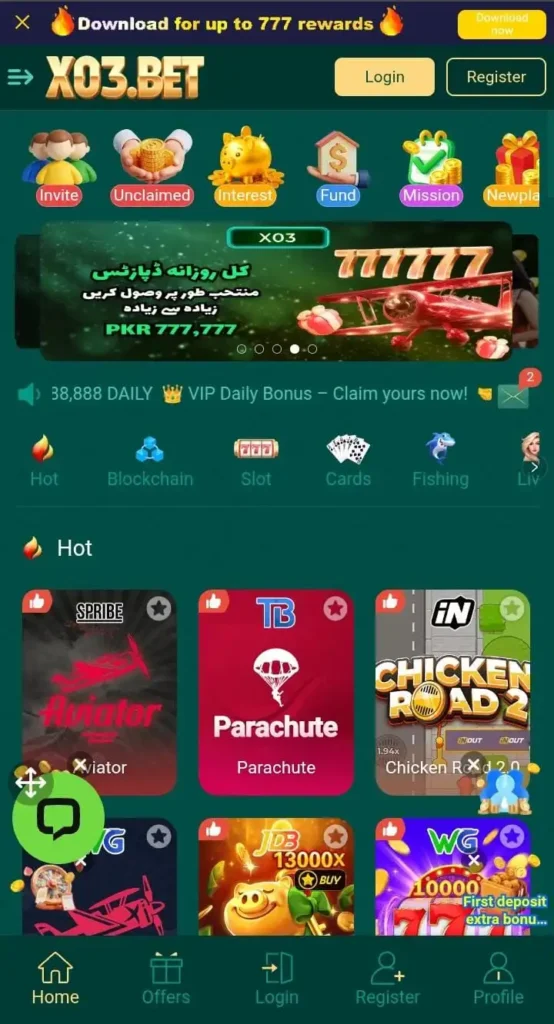 X03Bet game app