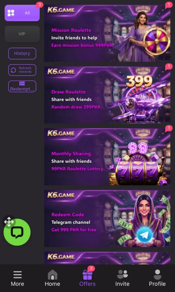 k6 game app