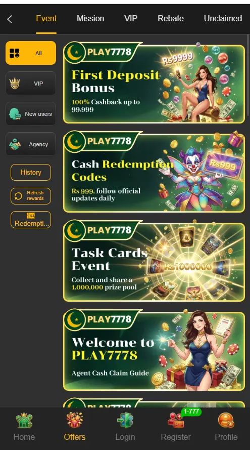 Play7778 online app